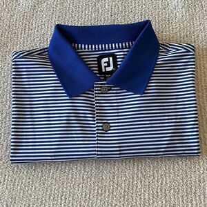 ❗️💲CLOSEOUT SALE: $5 💲❗️- FootJoy Men's Blue Striped Polo Shirt